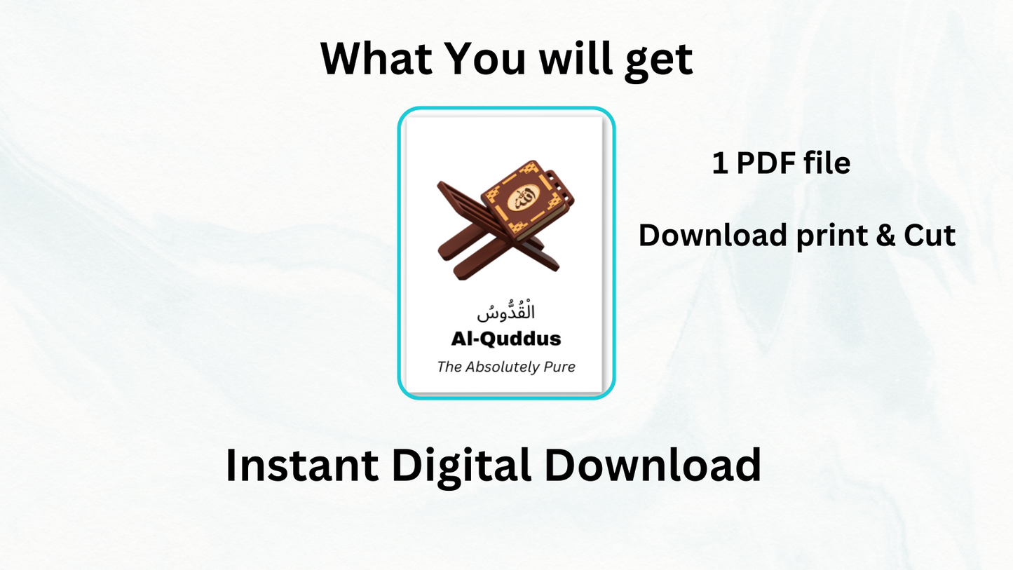 99 Names of Allah Printable Flashcards