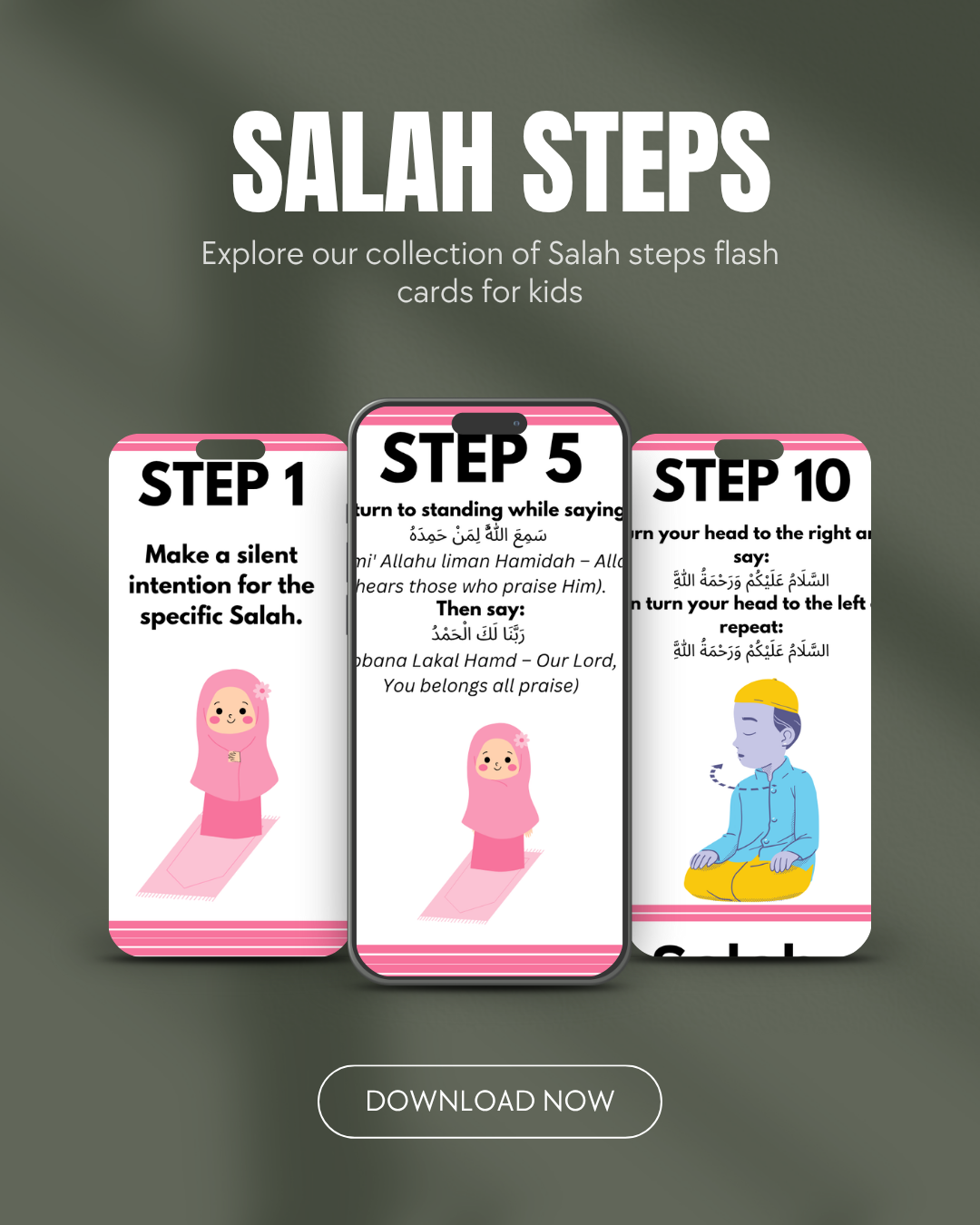 Muslim Prayer Flashcards – Interactive Salah Learning for Children