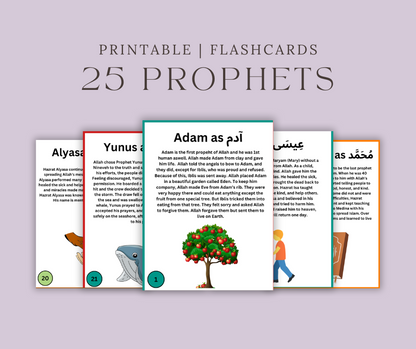 Stories of 25 Prophets – Islamic Flashcards for Kids