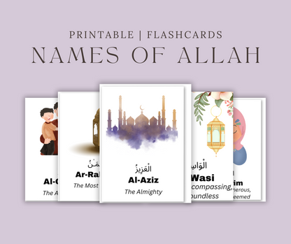 99 Names of Allah Printable Flashcards