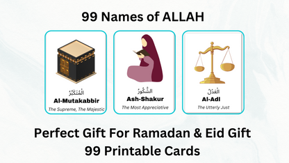99 Names of Allah Printable Flashcards