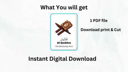 99 Names of Allah Printable Flashcards
