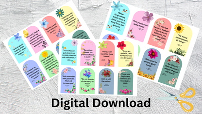 24 Quranic Verse Bookmarks – Printable Islamic Motivation for Kids & Adults