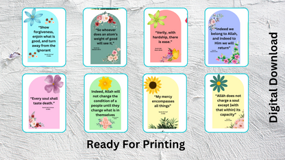 24 Quranic Verse Bookmarks – Printable Islamic Motivation for Kids & Adults